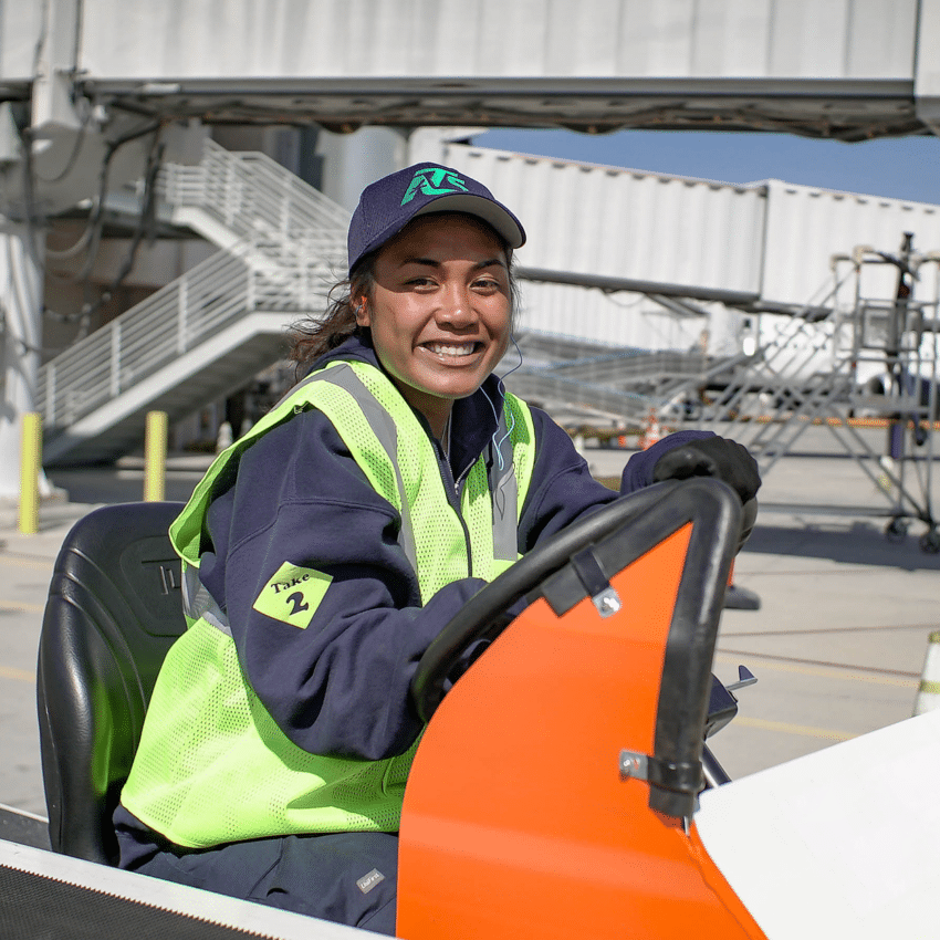 ATS employee driving cargo vehicle