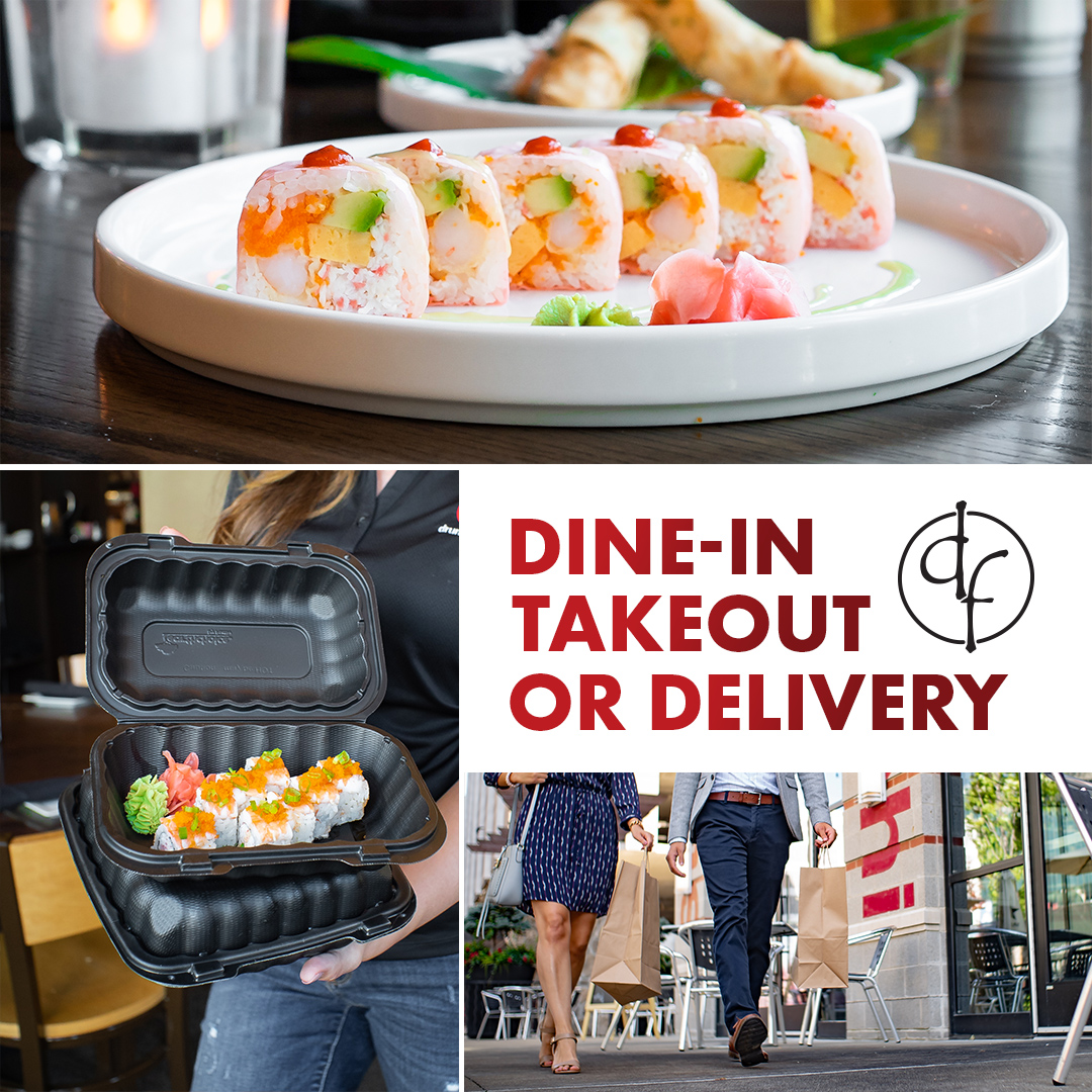 drunken fish ad by drive social media highlighting dine-in takeout and delivery