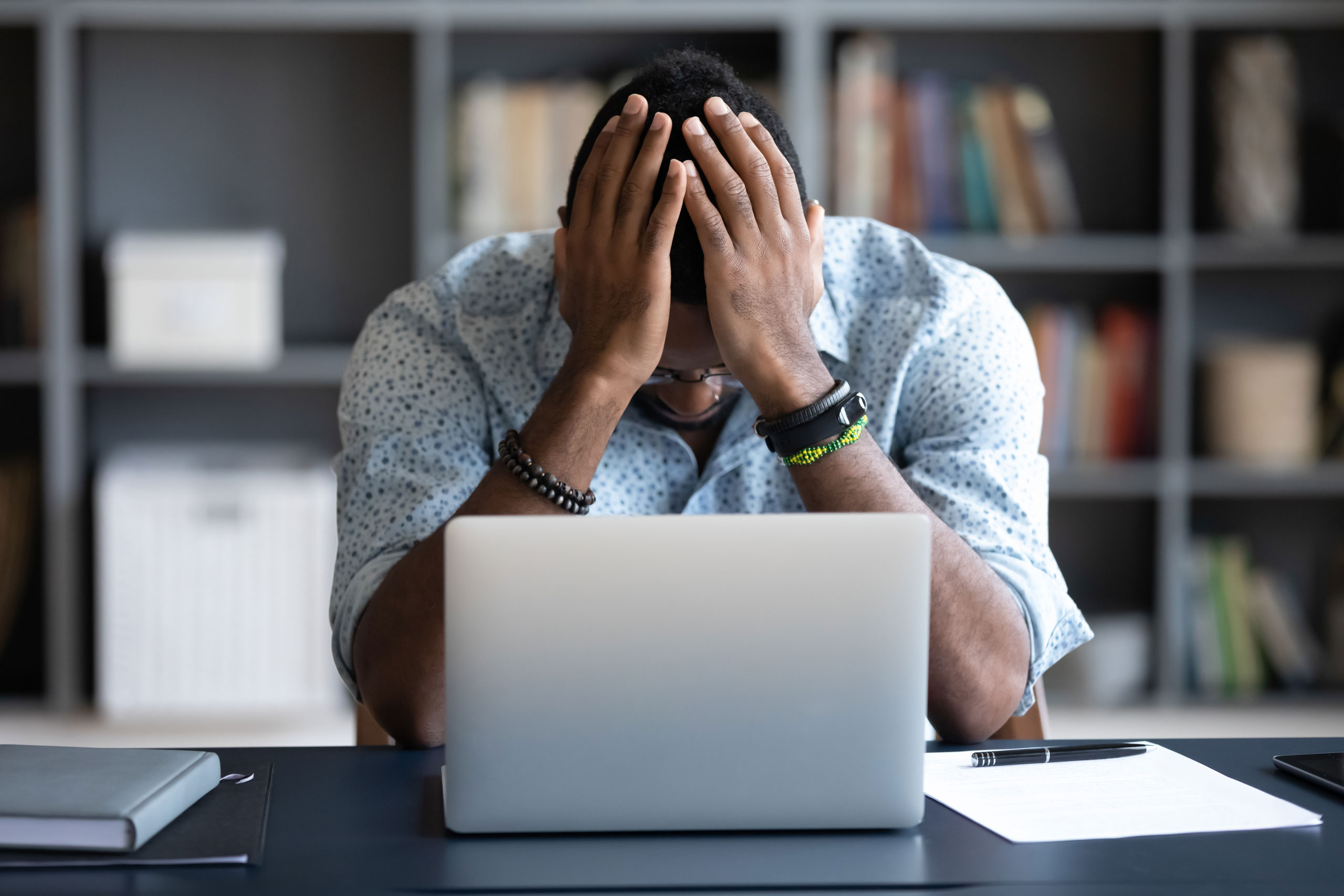 Frustrated user struggling with outdated websites